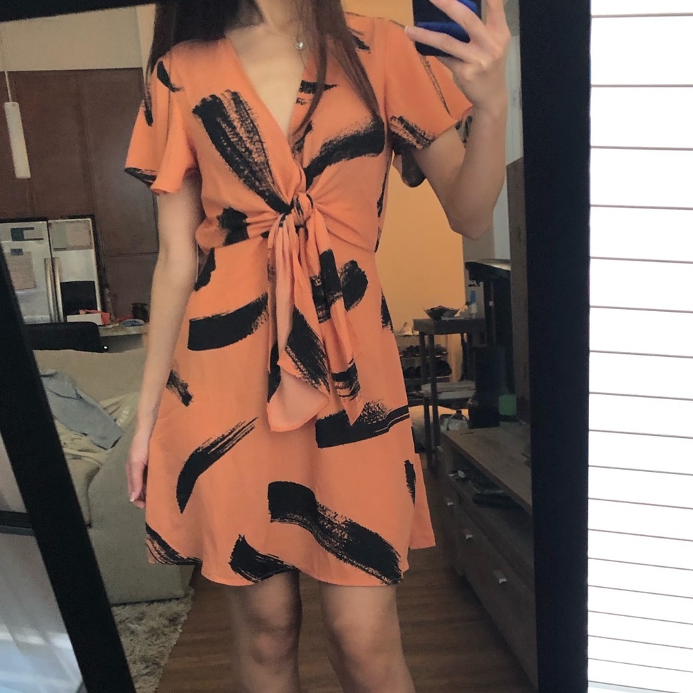 Deep V Neck Dress